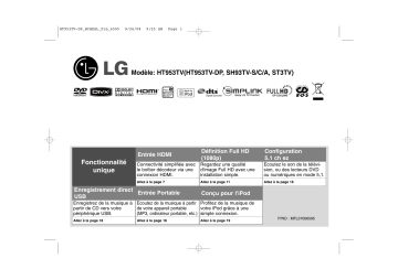 LG HT953TV Manuel du propriétaire | Fixfr