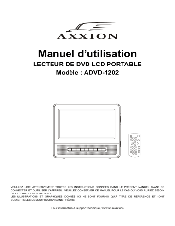 Manuel du propriétaire | Axxion ADVD-1202 Manuel utilisateur | Fixfr