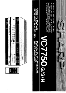 Sharp VC-7750G/S/N Manuel utilisateur