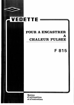 Vedette F815BL Manuel utilisateur