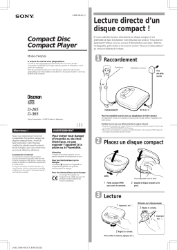 Sony D-365 Manuel utilisateur