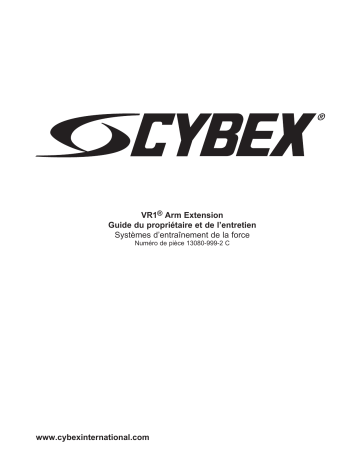 Manuel du propriétaire | Cybex International 13080 ARM EXTENSION Manuel utilisateur | Fixfr
