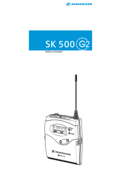 Sennheiser SK 500 G2 Manuel utilisateur