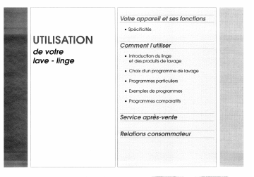 Manuel du propriétaire | Brandt B805 Manuel utilisateur | Fixfr