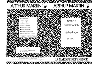 ARTHUR MARTIN ELECTROLUX SE0512 Manuel utilisateur | Fixfr