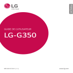 LG S&eacute;rie G350 Mode d'emploi