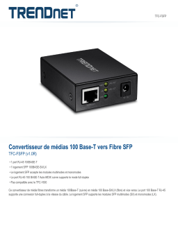 Trendnet TFC-FSFP 100BASE-T to SFP Fiber Media Converter Fiche technique