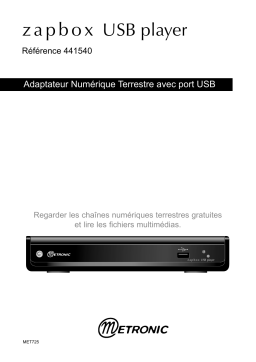 Metronic TNT ZAPBOX USB PLAYER Manuel utilisateur