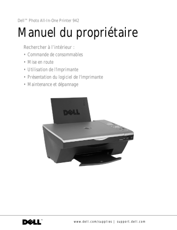 Dell 942 All In One Inkjet Printer printers accessory Manuel du propriétaire | Fixfr