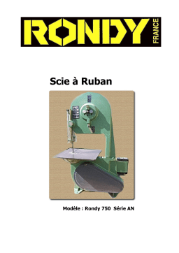 Scie à Ruban AN Rondy 750 | Chat IA & Téléchargement PDF