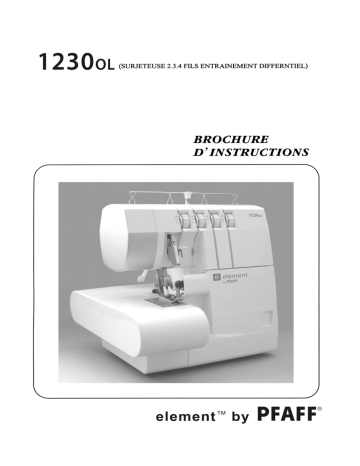 Manuel du propriétaire | Pfaff SURJETEUSE 1230 OL Manuel utilisateur | Fixfr