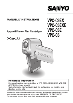 Sanyo VPC C6EX Manuel utilisateur