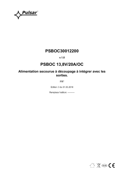 Pulsar PSBOC30012200 Manuel utilisateur