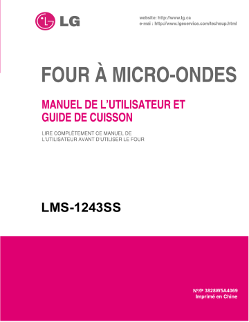 LG MS-1242KLSY Manuel du propriétaire | Fixfr