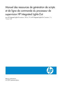 HP INTEGRATED LIGHTS-OUT (ILO) STANDARD FIRMWARE Manuel utilisateur