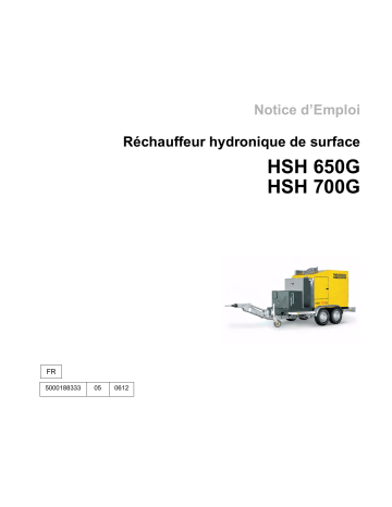 HSH700G | Wacker Neuson HSH650 Hydronic Surface Heater Manuel utilisateur | Fixfr