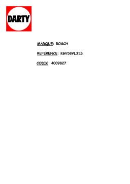 Bosch KGV58VL31S Manuel utilisateur