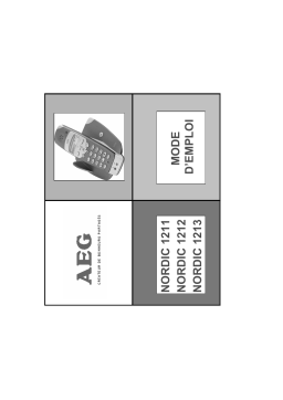 Aeg-Electrolux NORDIC 1213 Manuel utilisateur
