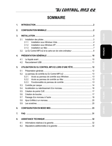Manuel du propriétaire | Hercules DJ Control MP3 e2  Manuel utilisateur | Fixfr
