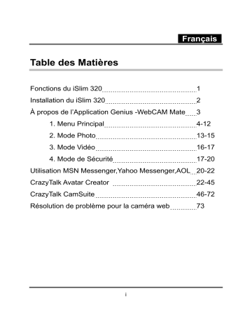 Manuel du propriétaire | Genius ISLIM 320 Manuel utilisateur | Fixfr