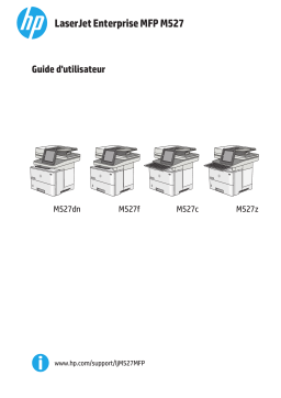 HP LASERJET ENTERPRISE M527CLASERJET ENTERPRISE M527DN Manuel utilisateur