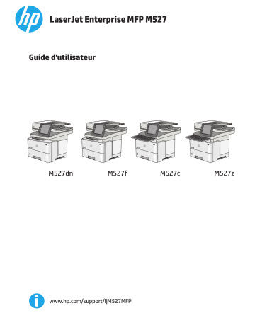 Manuel du propriétaire | HP LASERJET ENTERPRISE M527CLASERJET ENTERPRISE M527DN Manuel utilisateur | Fixfr