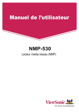 ViewSonic NMP-530 Manuel utilisateur