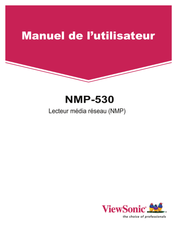 Manuel du propriétaire | ViewSonic NMP-530 Manuel utilisateur | Fixfr