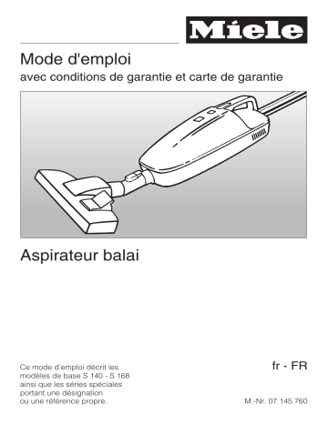 Manuel du propriétaire | Miele S 168 Manuel utilisateur | Fixfr