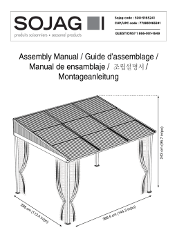 Sojag 10 ft. x 12 ft. Francfort Wall-Mounted Gazebo Guide d'installation