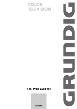 Grundig K 15 PFCD 2602 TXT Manuel utilisateur