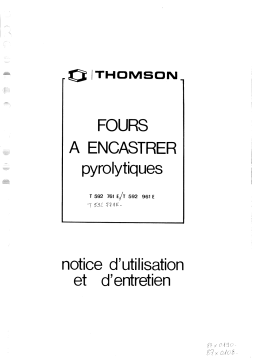 Thomson T59276E Manuel utilisateur