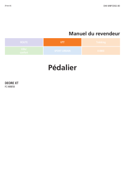 Shimano FC-M8050 Pédalier Manuel utilisateur