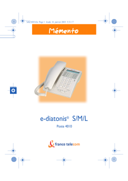 ORANGE E-DIATONIS 4010 Manuel utilisateur