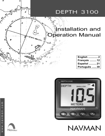 Manuel du propriétaire | Navman Depth 3100 Manuel utilisateur | Fixfr