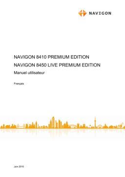 Navigon 8410 Premium Edition Manuel utilisateur