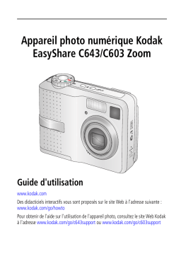 Kodak EASYSHARE C603 Manuel utilisateur