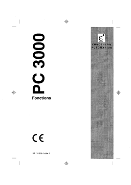 Eurotherm PC3000 - Fonctions Manuel du propriétaire
