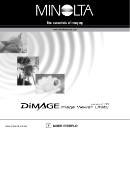 Konica Minolta DIMAGE IMAGE VIEWER UTILITY 1.0 FOR DIMAGE 7 / 5 / X / S304 / S404 Manuel utilisateur