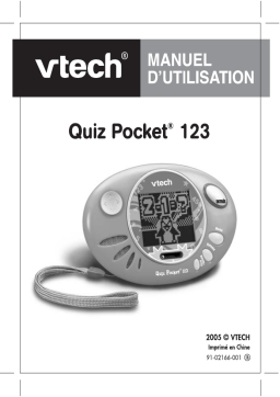VTech QUIZ POCKET 123 Manuel utilisateur
