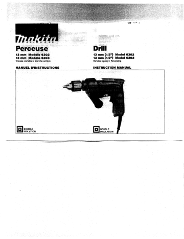 Makita 6302 Drill User Manual | Fixfr