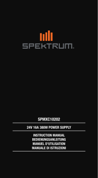 Spektrum 16A 380W Power Supply Manuel utilisateur