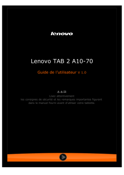 Lenovo Tab 2 A10-70 Manuel utilisateur