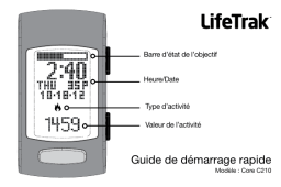 LifeTrak Core C210 Manuel utilisateur