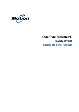 Motion Computing C5te Windows 8 Manuel utilisateur