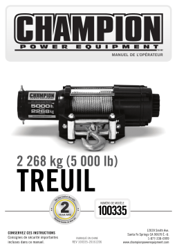 Champion Power Equipment 100335 Manuel utilisateur