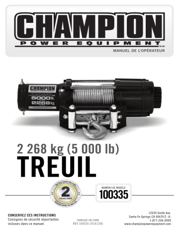 Champion Power Equipment 100335 Manuel utilisateur | Fixfr