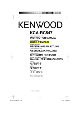 Kenwood KCA-RC547 Manuel utilisateur