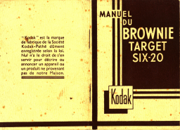 Kodak Brownie Target Six-20 Manuel utilisateur