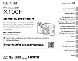 Fujifilm X100F Manuel utilisateur